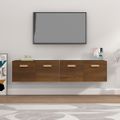 vidaXL Nástenné skrinky 2 ks hnedý dub 80x35x36,5 cm spracované drevo