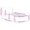 vidaXL Rám postele Dover tmavosivý 100x203 cm zamat