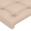 vidaXL Posteľný rám s čelom kapučínový 200x200 cm umelá koža