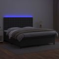 vidaXL Boxspring posteľ s matracom a LED čierna 160x200 cm umelá koža