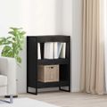 vidaXL Knižnica 60 x 30 x 86,5 cm Kompozitné drevo Čierny dub