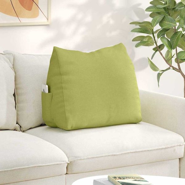 vidaXL Poduška na chrbát Svetlo zelená 60 x 20 x 50 cm látka