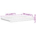 vidaXL Penový matrac biely 120x210 cm tvrdosť H2 H3