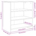 vidaXL Servírovacia skriňa Hnedá 70 x 41 x 75 cm Kompozitné drevo
