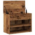 vidaXL Lavica na topánky staré drevo 60x30x45 cm kompozitné drevo