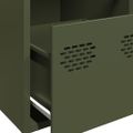 vidaXL Komoda olivovozelená 101,5x39x73,5 cm oceľ valcovaná za studena