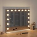 vidaXL LED zrkadlo na umývadlo Biela 58 x 10 x 47 cm Sklo a oceľ