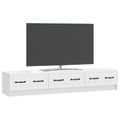 vidaXL TV skrinka Biela 147 x 34,5 x 27 cm Kompozitné drevo