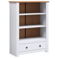 vidaXL Knižnica, biela 80x35x110 cm, borovicový masív Panama Range