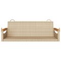 vidaXL Hojdacia lavica čierna 109x62x40 cm polyratan