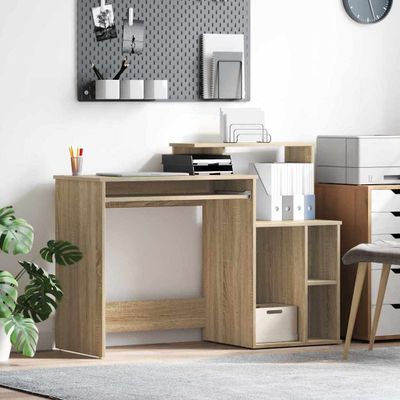 vidaXL Stôl Sonoma dub 120,5 x 44 x 88,5 cm Kompozitné drevo