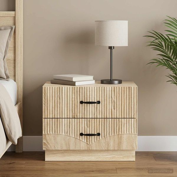 vidaXL Nočný stolík Dub sonoma 62 x 34,5 x 44,5 cm Kompozitné drevo