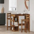 vidaXL Barový stôl s úložným stojanom Old Wood 100x48x101,5 cm