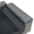 vidaXL Pohovka pre psa, sivá 81x43x31 cm, plyš a umelá koža