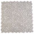 vidaXL Kamenné dlaždice Biela 30 x 30 cm Riečny štrk