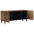 vidaXL TV skrinka Hnedá 105 x 33,5 x 46 cm Masívne mango drevo