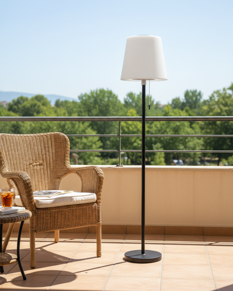 TG-012 Solárna stojacia lampa s USB, 5W, IP54