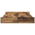 vidaXL Rám postele s úložným prostorem Staré drevo 140 x 190 cm