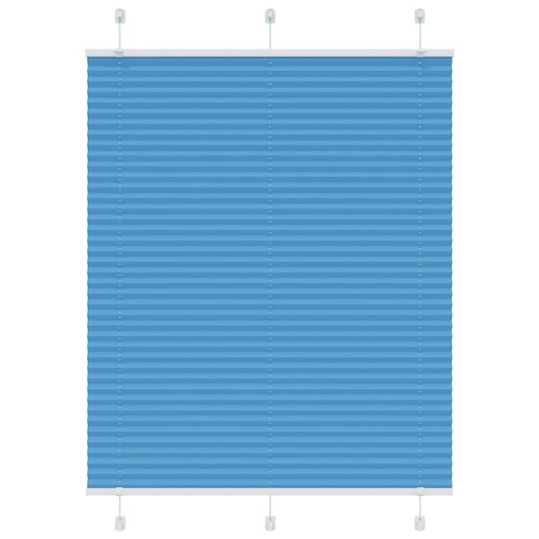 vidaXL Plisovaná roleta modrá 105x100 cm, šírka látky 104,4 cm, polyester