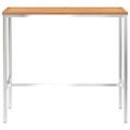 vidaXL Barový stôl 120x60x105 cm teakový masív a nehrdzavejúca oceľ