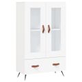 vidaXL Vysoká skrinka biela 69,5x31x115 cm kompozitné drevo