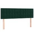 vidaXL Posteľný rám boxsping s matracom tmavozelený 140x190 cm zamat