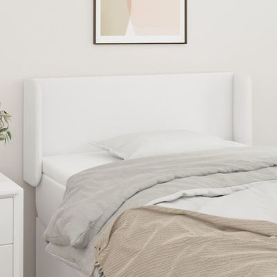 vidaXL Čelo postele so záhybmi biely 83x16x78/88 cm umelá koža
