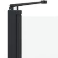 vidaXL Kúpeľňový plášť Čierna 120 x 67 x 129 cm Tvrdené sklo a hliník