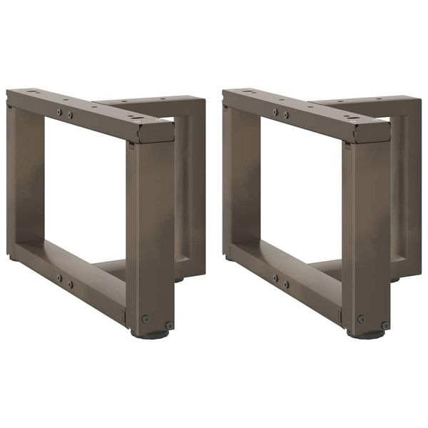 vidaXL Nohy konferenčného stolíka v tvare T, 2 ks, čierne, 40x25x(30-31) cm, oceľové