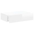 vidaXL TV skrinka s LED svetlami lesklá biela 60x35x15,5 cm