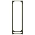 vidaXL Stojan na palivové drevo Olive Green 25x25x80 cm