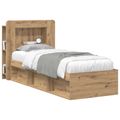vidaXL Čelo postele skrinka Dub artisan 80 cm Konštruované drevo