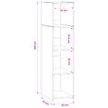 vidaXL Highboard Staré drevo 30 x 41 x 124 cm Kompozitné drevo