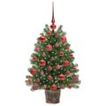 vidaXL Umelý vianočný stromček s 150 LED-i Zelená 75 cm PE a PVC
