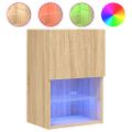 vidaXL TV skrinky s LED svetlami 2 ks dub sonoma 40,5x30x60 cm