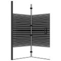 vidaXL Skladací sprchový kút ESG 120x140 cm čierny