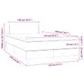 vidaXL Posteľný rám boxspring s matracom čierny 120x200 cm zamat
