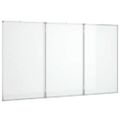 vidaXL Magnetická biela tabuľa skladacia 120x80x1,7 cm hliník