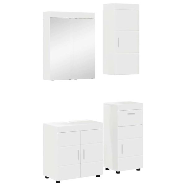 vidaXL Sada kúpeľňového nábytku TULUM 4 pcs Biela 60 x 34 x 63 cm