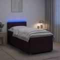 vidaXL Posteľ boxspring s matracom Tmavohnedá 90 x 200 cm Látka