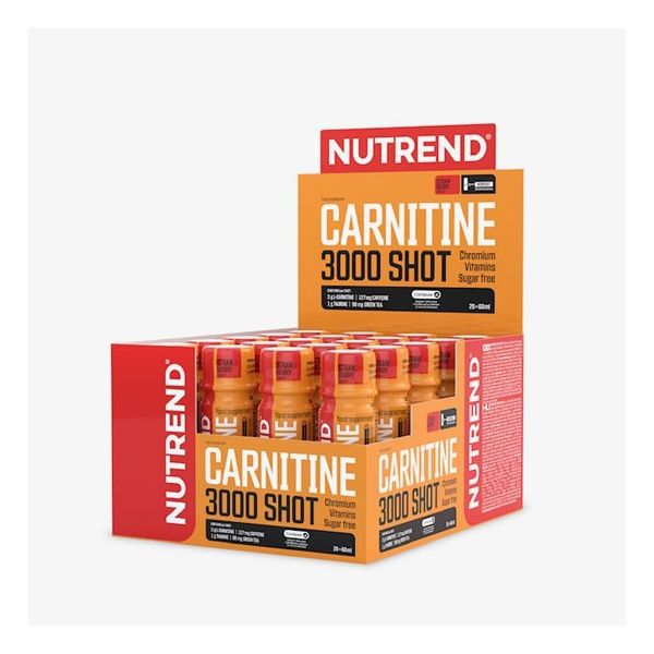 Carnitine 3000 Shot - Nutrend, jahoda, 20 x 60 ml