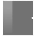 vidaXL Skrinka so vstavaným umývadlom lesklá sivá drevotrieska