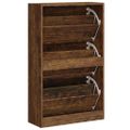 vidaXL Botník dymový dub 63x24x103 cm spracované drevo