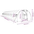 vidaXL Fóliovník s oceľovým rámom zelený 42 m² 14x3x2 m