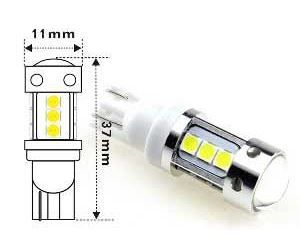 Žiarovka LED T10 12-24V/9W biela, 16x SMD3030