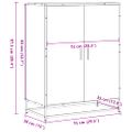 vidaXL Skrinka na topánky, čierna 75x38x97,5cm, kompozitné drevo a kov