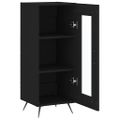 vidaXL Komoda čierna 34,5x34x90 cm spracované drevo