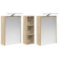 vidaXL Set kabinetov do kúpeľne 3 ks 106 x 16 x 62,5 cm