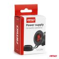 Zásuvka do zapaľovača auta s ČERVENÝM LED podsvietením 12/24V vodotesná AMiO-04219