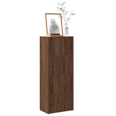 vidaXL Knižnica hnedý dub 40x24x102 cm kompozitné drevo